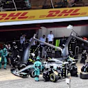 Valtteri Bottas (FIN) Mercedes-Benz F1 W08 Hybrid makes a pitstop at Formula One World Championship, Rd5, Spanish Grand Prix, Race, Barcelona, Spain, Sunday 14 May 2017. © Sutton Motorsport Images