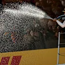 Race winner Lewis Hamilton (GBR) Mercedes AMG F1 celebrates on the podium with the champagne at Formula One World Championship, Rd5, Spanish Grand Prix, Race, Barcelona, Spain, Sunday 14 May 2017. © Sutton Motorsport Images