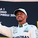 Lewis Hamilton (GBR) Mercedes AMG F1 celebrates on the podium at Formula One World Championship, Rd5, Spanish Grand Prix, Race, Barcelona, Spain, Sunday 14 May 2017. © Sutton Motorsport Images