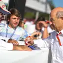 Peter Sauber (SUI) signs autographs for the fans at Formula One World Championship, Rd5, Spanish Grand Prix, Race, Barcelona, Spain, Sunday 14 May 2017. © Sutton Motorsport Images