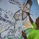 Artist paints caricature at Formula One World Championship, Rd5, Spanish Grand Prix, Race, Barcelona, Spain, Sunday 14 May 2017. © Sutton Motorsport Images