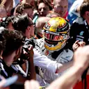 Race winner Lewis Hamilton (GBR) Mercedes AMG F1 celebrates in parc ferme at Formula One World Championship, Rd5, Spanish Grand Prix, Race, Barcelona, Spain, Sunday 14 May 2017. © Sutton Motorsport Images