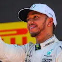 Race winner Lewis Hamilton (GBR) Mercedes AMG F1 celebrates on the podium at Formula One World Championship, Rd5, Spanish Grand Prix, Race, Barcelona, Spain, Sunday 14 May 2017. © Sutton Motorsport Images