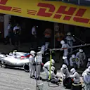 Lance Stroll (CDN) Williams FW40 pit stop at Formula One World Championship, Rd5, Spanish Grand Prix, Race, Barcelona, Spain, Sunday 14 May 2017. © Sutton Motorsport Images