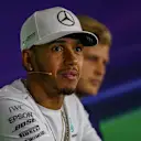 Lewis Hamilton (GBR) Mercedes AMG F1 in the Press Conference at Formula One World Championship, Rd5, Spanish Grand Prix, Preparations, Barcelona, Spain, Thursday 11 May 2017. © Sutton Motorsport Images