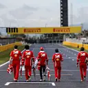 Sebastian Vettel (GER) Ferrari walks the track with the team at Formula One World Championship, Rd5, Spanish Grand Prix, Preparations, Barcelona, Spain, Thursday 11 May 2017. © Sutton Motorsport Images