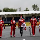 Sebastian Vettel (GER) Ferrari and Riccardo Adami (ITA) Ferrari Engineer walk the track at Formula One World Championship, Rd5, Spanish Grand Prix, Preparations, Barcelona, Spain, Thursday 11 May 2017. © Sutton Motorsport Images