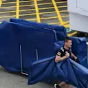 Scuderia Toro Rosso mechanics with Scuderia Toro Rosso STR12 floor at Formula One World Championship, Rd5, Spanish Grand Prix, Preparations, Barcelona, Spain, Thursday 11 May 2017. © Sutton Motorsport Images