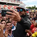 Fernando Alonso (ESP) McLaren selfie with fans at Formula One World Championship, Rd5, Spanish Grand Prix, Preparations, Barcelona, Spain, Thursday 11 May 2017. © Sutton Motorsport Images