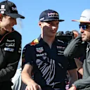 Esteban Ocon (FRA) Force India F1, Max Verstappen (NED) Red Bull Racing and Fernando Alonso (ESP) McLaren at Formula One World Championship, Rd5, Spanish Grand Prix, Preparations, Barcelona, Spain, Thursday 11 May 2017. © Sutton Motorsport Images