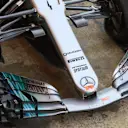Mercedes AMG F1 W08 nose and front wing detail at Formula One World Championship, Rd5, Spanish Grand Prix, Preparations, Barcelona, Spain, Thursday 11 May 2017. © Sutton Motorsport Images