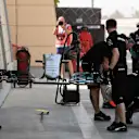 Valtteri Bottas (FIN) Mercedes-Benz F1 W08 Hybrid front wing change at Formula One Testing, Day Two, Bahrain International Circuit, Sakhir, Bahrain, Wednesday 19 April 2017. © Sutton Motorsport Images