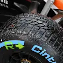 Pirelli wet weather tyre at Formula One Testing, Day Four, Barcelona, Spain, 2 March 2017. © Sutton Images