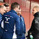Valtteri Bottas (FIN) Mercedes AMG F1 talks with the Williams mechanics at Formula One Testing, Day Four, Barcelona, Spain, 2 March 2017. © Sutton Images
