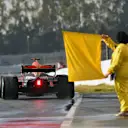 Marshal with yellow flag for Max Verstappen (NED) Red Bull Racing RB13 at the end of pit lane at Formula One Testing, Day Four, Barcelona, Spain, 2 March 2017. © Sutton Images