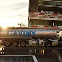 The track is watered at Formula One Testing, Day Four, Barcelona, Spain, 2 March 2017. © Sutton Images