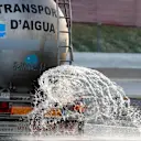 The track is watered at Formula One Testing, Day Four, Barcelona, Spain, 2 March 2017. © Sutton Images