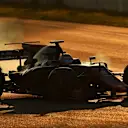 Romain Grosjean (FRA) Haas VF-17 locks up at Formula One Testing, Day Four, Barcelona, Spain, 2 March 2017. © Sutton Images