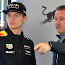 Max Verstappen (NED) Red Bull Racing and Jos Verstappen (NDL) at Formula One Testing, Day One, Barcelona, Spain, 27 February 2017. © Sutton Images