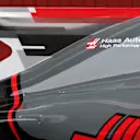 Haas VF-17 engine cover fin detail at Haas VF-17 Launch, Barcelona, Spain, 27 February 2017. © Sutton Images