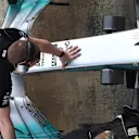 Mercedes-Benz F1 W08 Hybrid nose and front wing at Formula One Testing, Day One, Barcelona, Spain, 27 February 2017. © Sutton Images