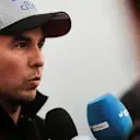 Sergio Perez (MEX) Force India at Formula One Testing, Day One, Barcelona, Spain, 27 February 2017. © Sutton Images