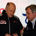 Franz Tost (AUT) Scuderia Toro Rosso Team Principal and Carlos Sainz (ESP) at Formula One Testing, Day Three, Barcelona, Spain, 1 March 2017. © Sutton Images