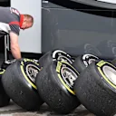 Pirelli tyres Lance Stroll (CDN) Williams talks with the media at Formula One Testing, Day Two, Barcelona, Spain, 28 February 2017. © Sutton Images