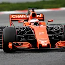 Stoffel Vandoorne (BEL) McLaren MCL32 with aero sensor at Formula One Testing, Day Two, Barcelona, Spain, 28 February 2017. © Sutton Images