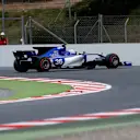 Antonio Giovinazzi (ITA) Sauber C36 spins at Formula One Testing, Day Two, Barcelona, Spain, 28 February 2017. © Sutton Images