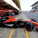 Fernando Alonso (ESP) McLaren returns to the pits after stopping on track at Formula One Testing, Day Four, Barcelona, Spain, 10 March 2017. © Sutton Images