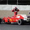 Kimi Raikkonen (FIN) Ferrari spins and stops on track at Formula One Testing, Day Four, Barcelona, Spain, 10 March 2017. © Sutton Images