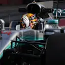 Lewis Hamilton (GBR) Mercedes-Benz F1 W08 Hybrid waves at Formula One Testing, Day Three, Barcelona, Spain, 9 March 2017. © Sutton Images