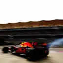 Max Verstappen (NED) Red Bull Racing RB13 and smoke at Formula One World Championship, Rd17, United States Grand Prix, Practice, Circuit of the Americas, Austin, Texas, USA, Friday 20 October 2017. © Sam Bloxham/LAT/Sutton Images