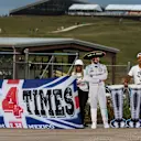 From Saturday... Lewis Hamilton (GBR) Mercedes AMG F1 fans and banners at Formula One World Championship, Rd17, United States Grand Prix, Qualifying, Circuit of the Americas, Austin, Texas, USA, Saturday 21 October 2017. © Kym Illman/Sutton Images