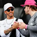 Lewis Hamilton (GBR) Mercedes AMG F1 and Fernando Alonso (ESP) McLaren at Formula One World Championship, Rd17, United States Grand Prix, Qualifying, Circuit of the Americas, Austin, Texas, USA, Saturday 21 October 2017. © Zak Mauger/LAT/Sutton Images