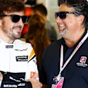 Fernando Alonso (ESP) McLaren and Michael Andretti (USA) at Formula One World Championship, Rd17, United States Grand Prix, Qualifying, Circuit of the Americas, Austin, Texas, USA, Saturday 21 October 2017. © Steven Tee/LAT/Sutton Images