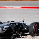 Romain Grosjean (FRA) Haas VF-17 spins into the gravel in FP3 at Formula One World Championship, Rd17, United States Grand Prix, Qualifying, Circuit of the Americas, Austin, Texas, USA, Saturday 21 October 2017. © Zak Mauger/LAT/Sutton Images