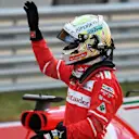 Sebastian Vettel (GER) Ferrari celebrates in parc ferme at Formula One World Championship, Rd17, United States Grand Prix, Qualifying, Circuit of the Americas, Austin, Texas, USA, Saturday 21 October 2017. © Mark Sutton/Sutton Images