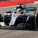 Pole sitter Lewis Hamilton (GBR) Mercedes-Benz F1 W08 Hybrid celebrates in parc ferme at Formula One World Championship, Rd17, United States Grand Prix, Qualifying, Circuit of the Americas, Austin, Texas, USA, Saturday 21 October 2017. © Mark Sutton/Sutton Images
