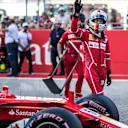 Sebastian Vettel (GER) Ferrari celebrates in parc ferme at Formula One World Championship, Rd17, United States Grand Prix, Qualifying, Circuit of the Americas, Austin, Texas, USA, Saturday 21 October 2017. © Manuel Goria/Sutton Images