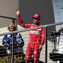 Sebastian Vettel (GER) Ferrari and Usain Bolt (JAM) celebrate on the podium at Formula One World Championship, Rd17, United States Grand Prix, Race, Circuit of the Americas, Austin, Texas, USA, Sunday 22 October 2017. © Manuel Goria/Sutton Images