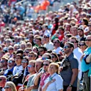 Fans in the grandstand observe the National Anthem at Formula One World Championship, Rd17, United States Grand Prix, Race, Circuit of the Americas, Austin, Texas, USA, Sunday 22 October 2017. © Kym Illman/Sutton Images