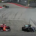 Hamilton (GBR) Mercedes-Benz F1 W08 Hybrid overtakes Vettel (GER) Ferrari SF70-H at Formula One World Championship, Rd17, United States Grand Prix, Race, Circuit of the Americas, Austin, Texas, USA, Sunday 22 October 2017. © Kym Illman/Sutton Images