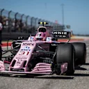 Esteban Ocon (FRA) Force India VJM10 in the garage at Formula One World Championship, Rd17, United States Grand Prix, Race, Circuit of the Americas, Austin, Texas, USA, Sunday 22 October 2017. © Manuel Goria/Sutton Images
