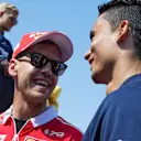 Sebastian Vettel (GER) Ferrari and Pascal Wehrlein (GER) Sauber on the drivers parade at Formula One World Championship, Rd17, United States Grand Prix, Race, Circuit of the Americas, Austin, Texas, USA, Sunday 22 October 2017. © Manuel Goria/Sutton Images