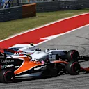 Stoffel Vandoorne (BEL) McLaren MCL32 and Lance Stroll (CDN) Williams FW40 battle at Formula One World Championship, Rd17, United States Grand Prix, Race, Circuit of the Americas, Austin, Texas, USA, Sunday 22 October 2017. © Mark Sutton/Sutton Images