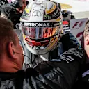 Race winner Lewis Hamilton (GBR) Mercedes AMG F1 celebrates in parc ferme at Formula One World Championship, Rd17, United States Grand Prix, Race, Circuit of the Americas, Austin, Texas, USA, Sunday 22 October 2017. © Manuel Goria/Sutton Images