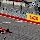 Kimi Raikkonen (FIN) Ferrari SF70-H crosses the line at Formula One World Championship, Rd17, United States Grand Prix, Race, Circuit of the Americas, Austin, Texas, USA, Sunday 22 October 2017. © Kym Illman/Sutton Images