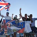 Lewis Hamilton (GBR) Mercedes AMG F1 fans and banners at Formula One World Championship, Rd17, United States Grand Prix, Race, Circuit of the Americas, Austin, Texas, USA, Sunday 22 October 2017. © Mark Sutton/Sutton Images